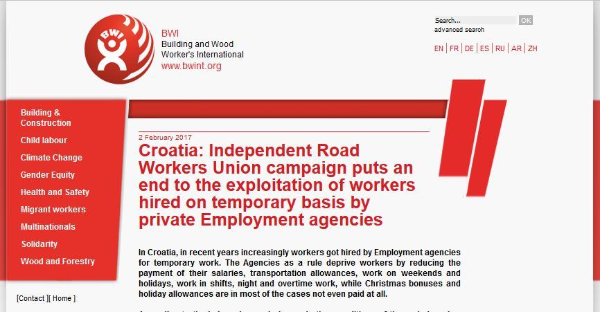 2017 2 13 croatia independent road workers union campaign pu