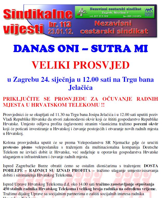 Sind vijesti 113 screen